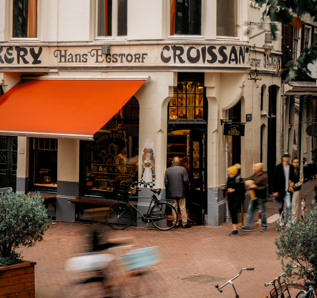 Exterior to croissant hotspot Hans Egstorf in Amsterdam