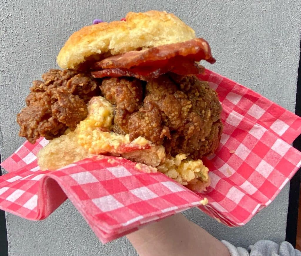 Fried chicken burger from Biscuit Baby in Amsterdam