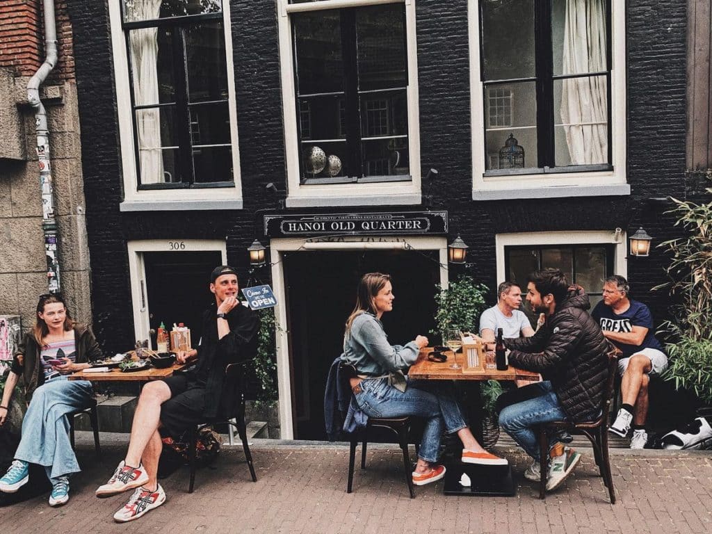 Outdoor dining at Hanoi Old Quarter in Amsterdam