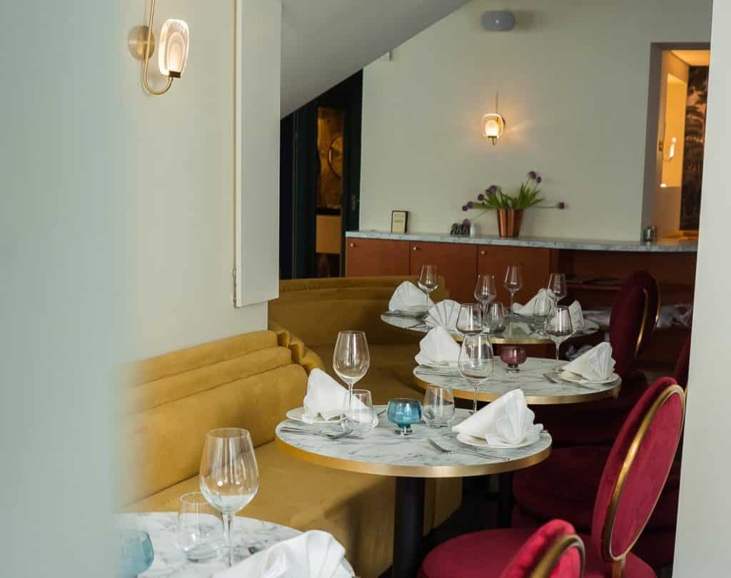 Dining area at Indian restaurant Tulsi in Amsterdam